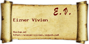 Eizner Vivien névjegykártya